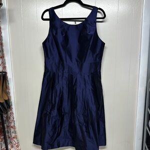 Elegant Blue Scoop Neck Sleeveless Mini Dress Formal, Bridesmaid or Evening out